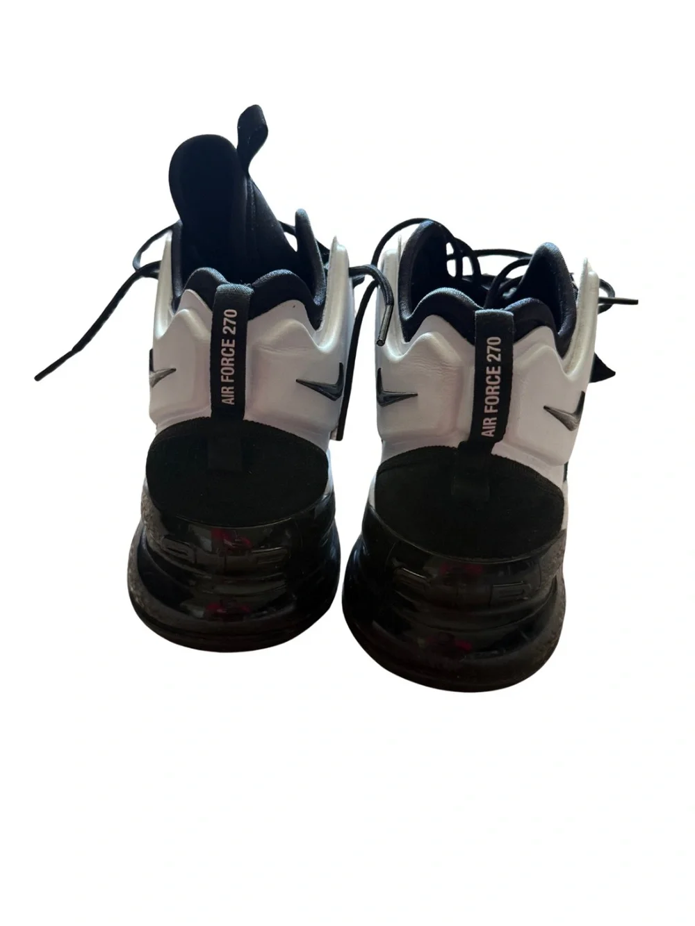 Nike Air Force 270 Men’s Size 10.5 Black White Athletic Sneakers